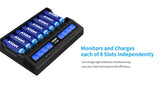 XTAR VC8 Fast Battery Charger for 8 x Li-ion Batteries - Go Dive Tasmania