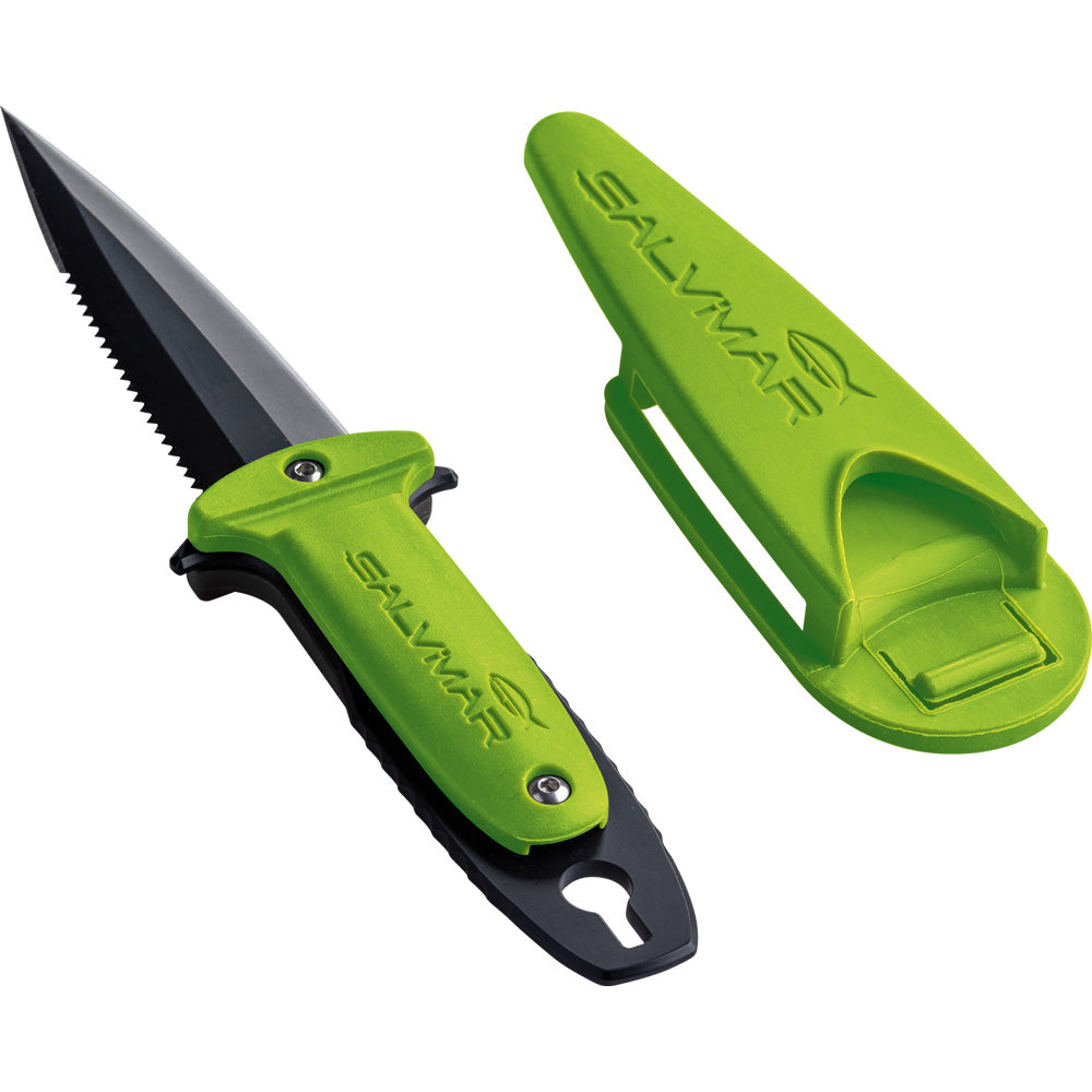 Salvimar ST-Atlantis Knife - Acid Green - Go Dive Tasmania