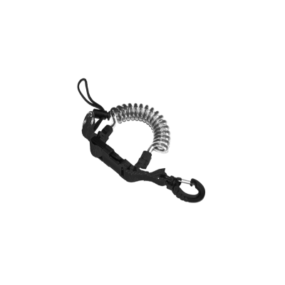 Oceanpro Coiled Lanyard - Black - Go Dive Tasmania