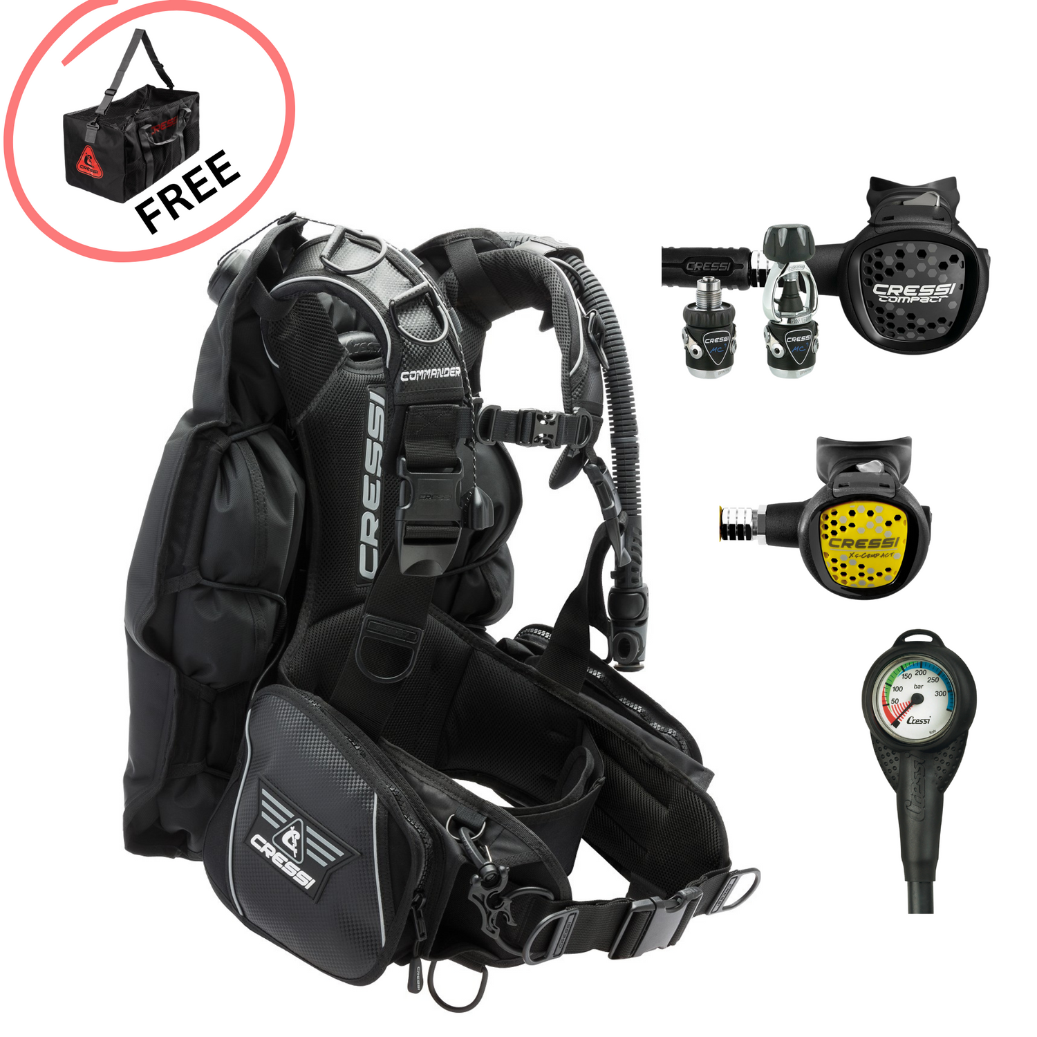 Cressi Commander BCD | MC9 Compact Package - Go Dive Tasmania