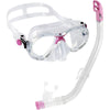 Cressi Marea VIP Jr Mask & Snorkel Set Kids - Clear/Pink - Go Dive Tasmania
