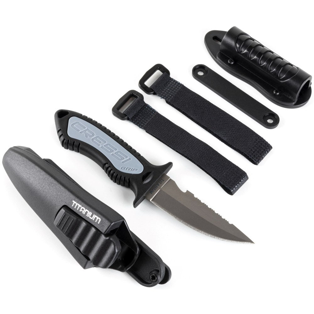 Cressi Grip Point Knife - Titanium - Go Dive Tasmania