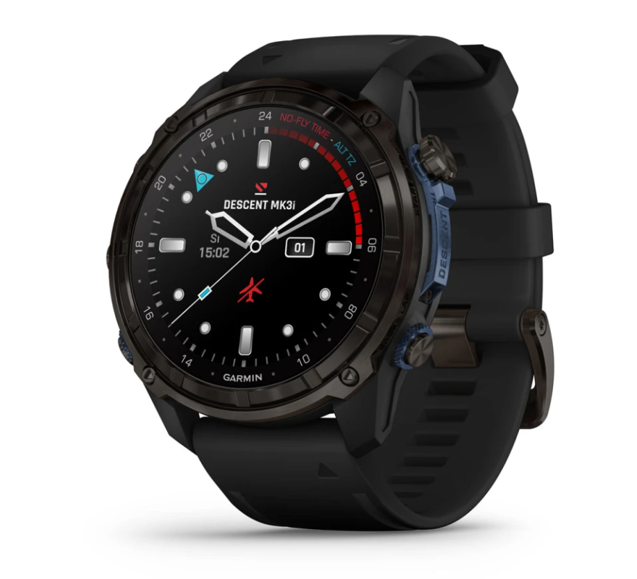 Descent™ Mk3i – 51 mm Carbon grey DLC titanium with black silicone band - Go Dive Tasmania
