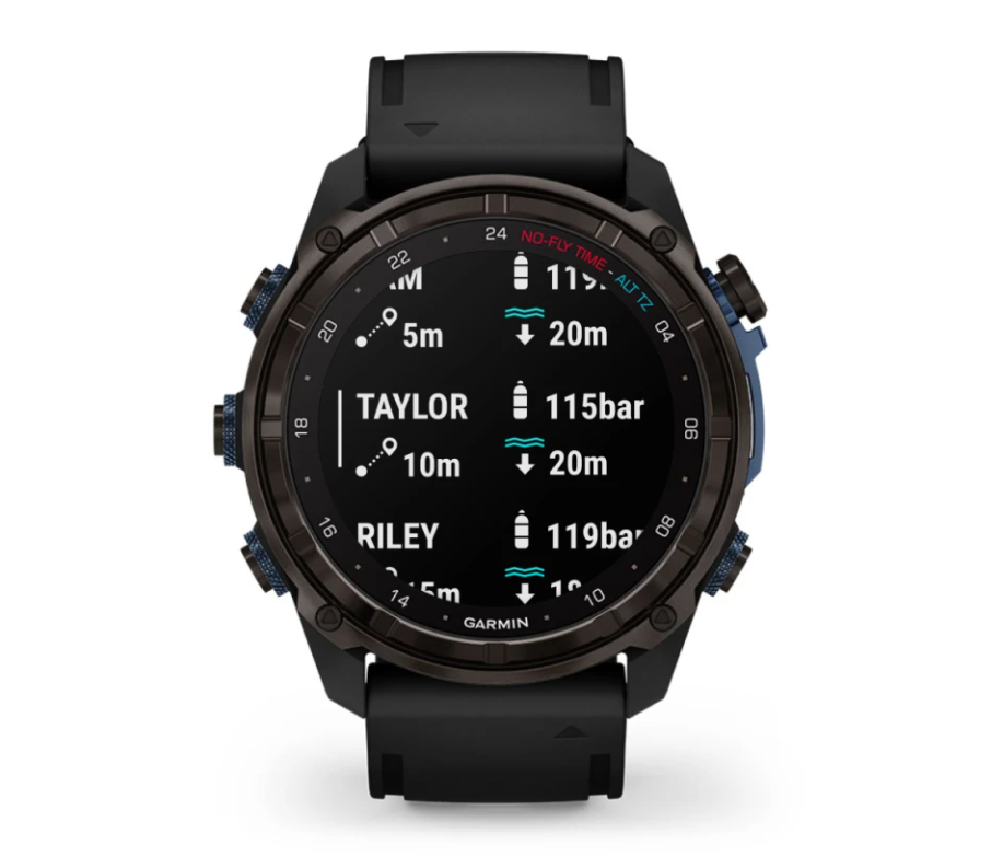 Descent™ Mk3i – 51 mm Carbon grey DLC titanium with black silicone band - Go Dive Tasmania