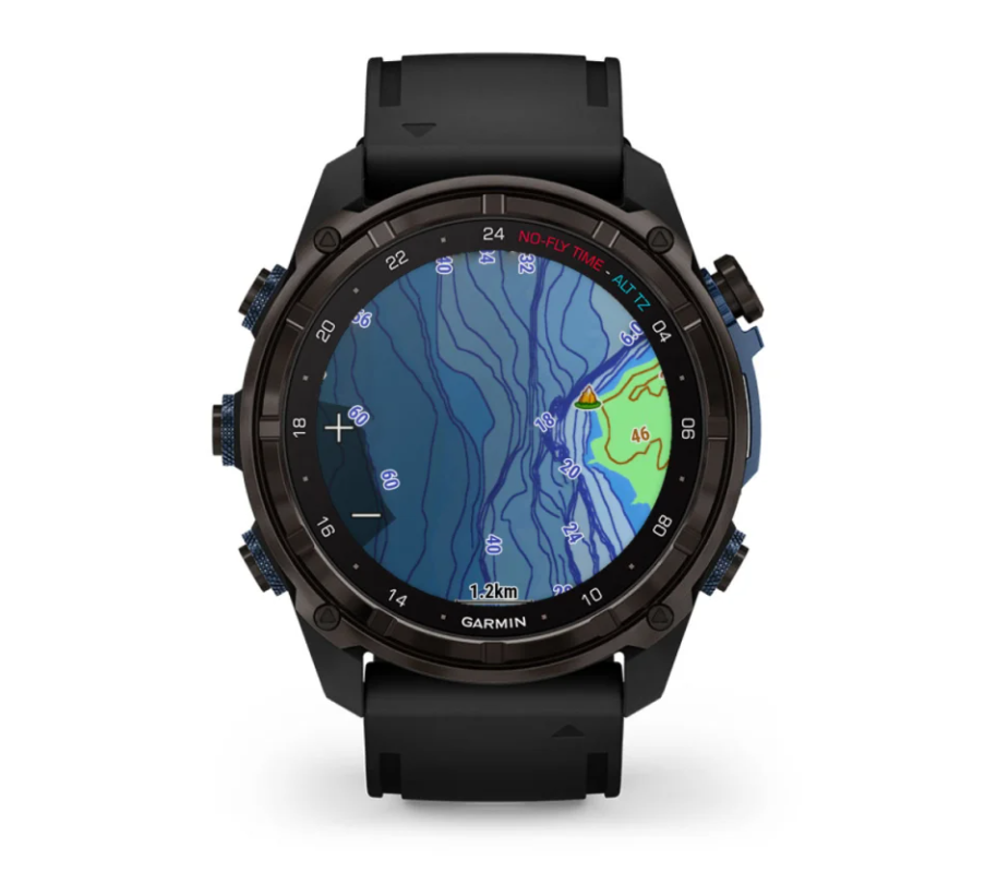 Descent™ Mk3i – 51 mm Carbon grey DLC titanium with black silicone band - Go Dive Tasmania