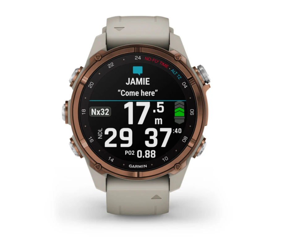 Descent™ Mk3i – 43 mm Bronze PVD titanium with French grey silicone band - Go Dive Tasmania
