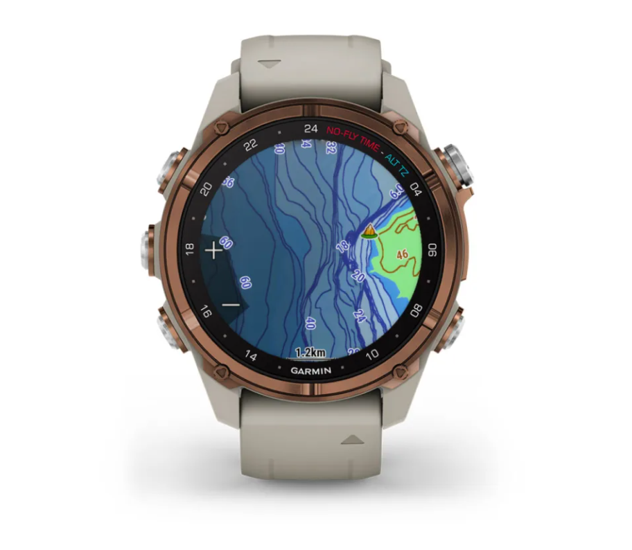 Descent™ Mk3i – 43 mm Bronze PVD titanium with French grey silicone band - Go Dive Tasmania