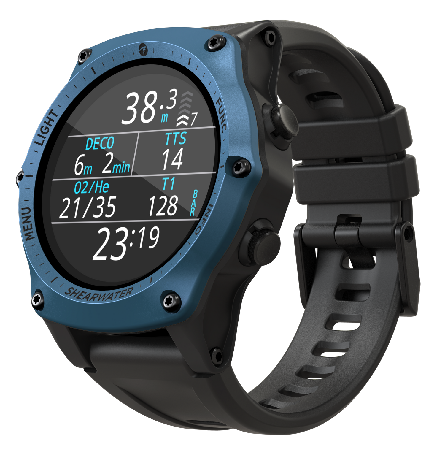 SHEARWATER TERIC DIVE COMPUTER BLUE - SWIFT TRANSMITTER BUNDLE - Go Dive Tasmania