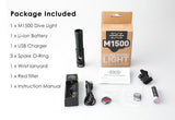 X-ADVENTURER M1500 DIVE TORCH - BLACK - Go Dive Tasmania