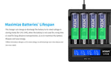 XTAR VC8 Fast Battery Charger for 8 x Li-ion Batteries - Go Dive Tasmania