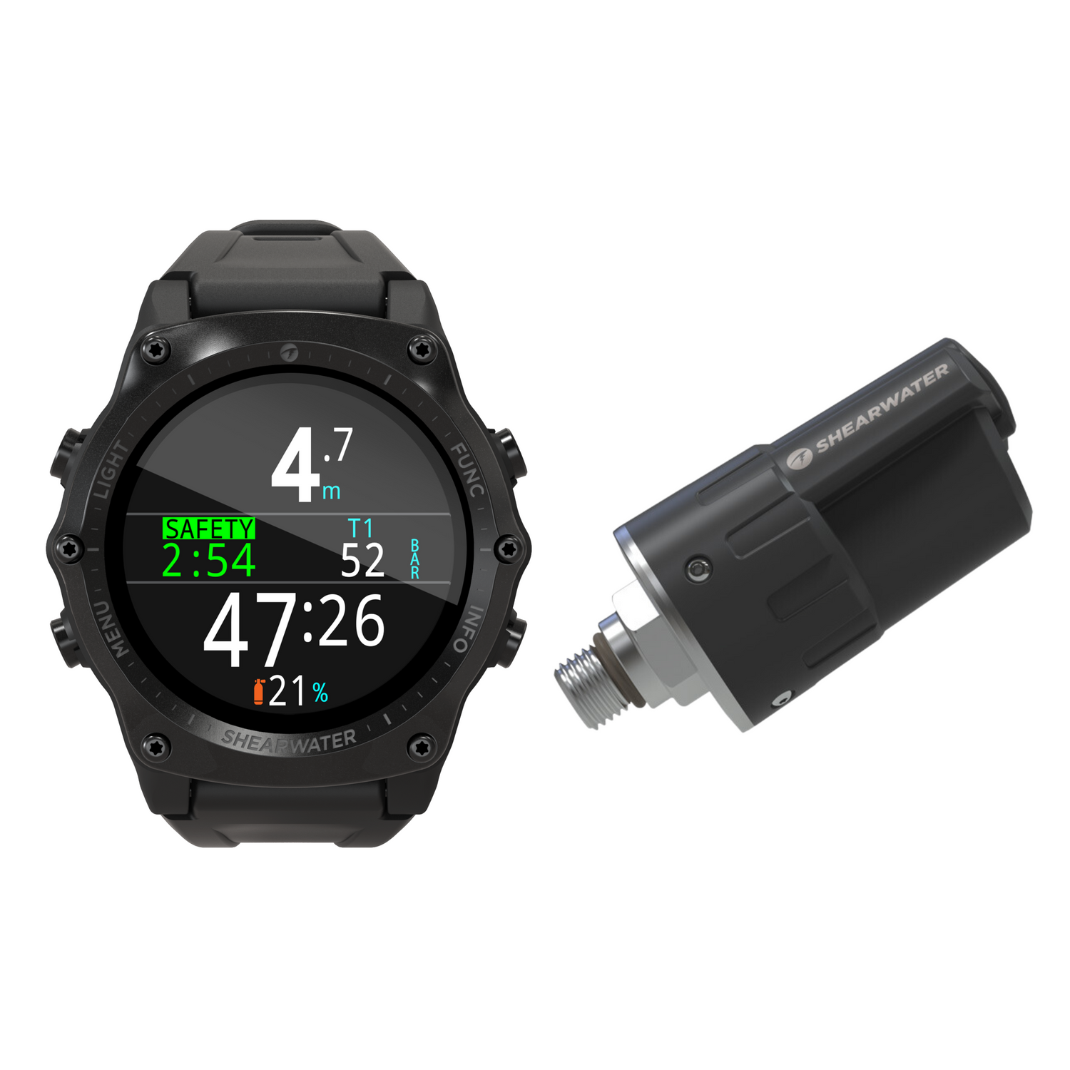 SHEARWATER TERIC DIVE COMPUTER BLACK - SWIFT TRANSMITTER BUNDLE - Go Dive Tasmania