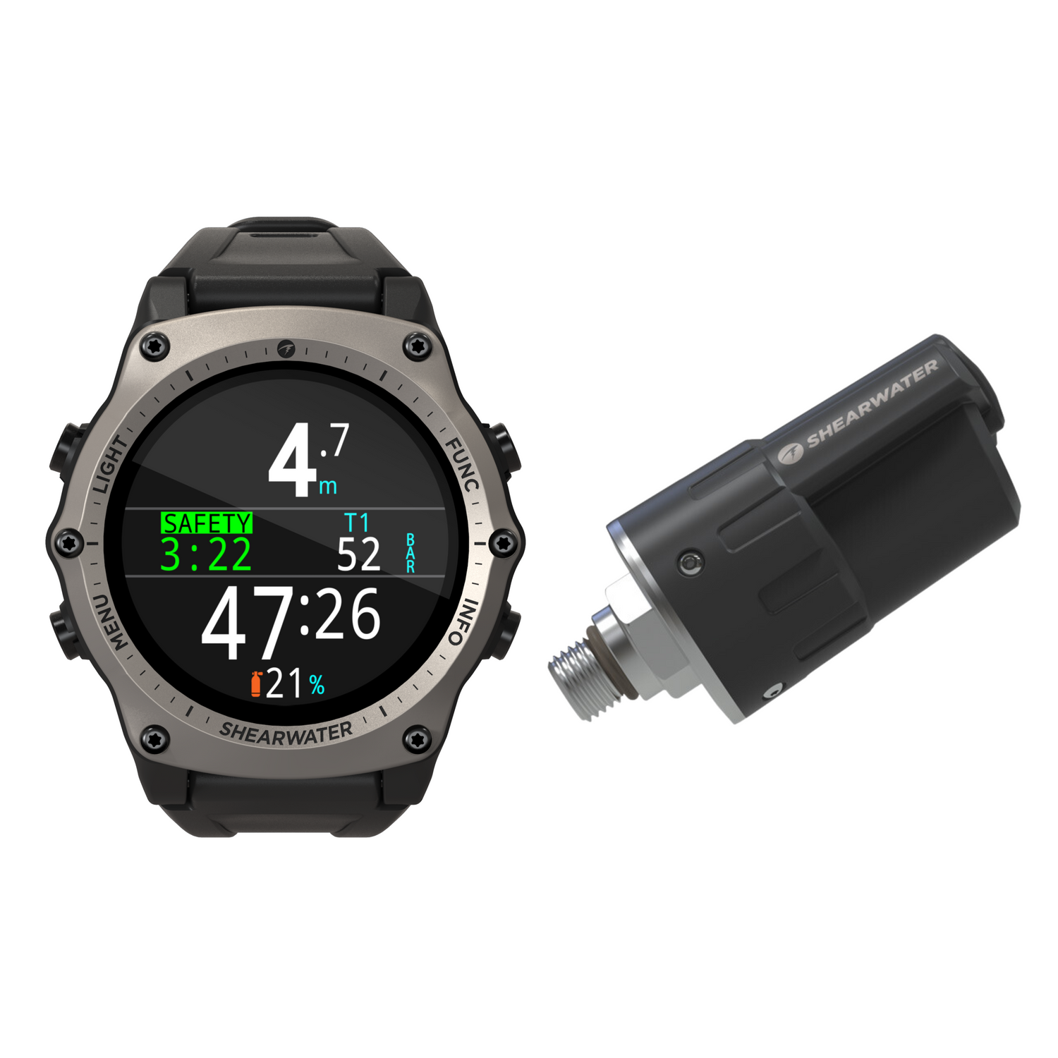 SHEARWATER TERIC DIVE COMPUTER SILVER - SWIFT TRANSMITTER BUNDLE - Go Dive Tasmania