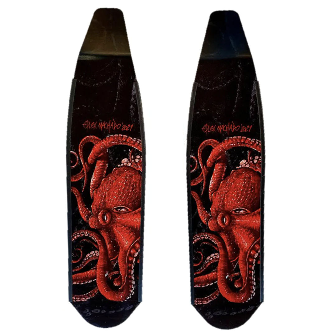 DiveR Freediving Fin Blades Carbon Wild Red Octopus Go Dive Tasmania