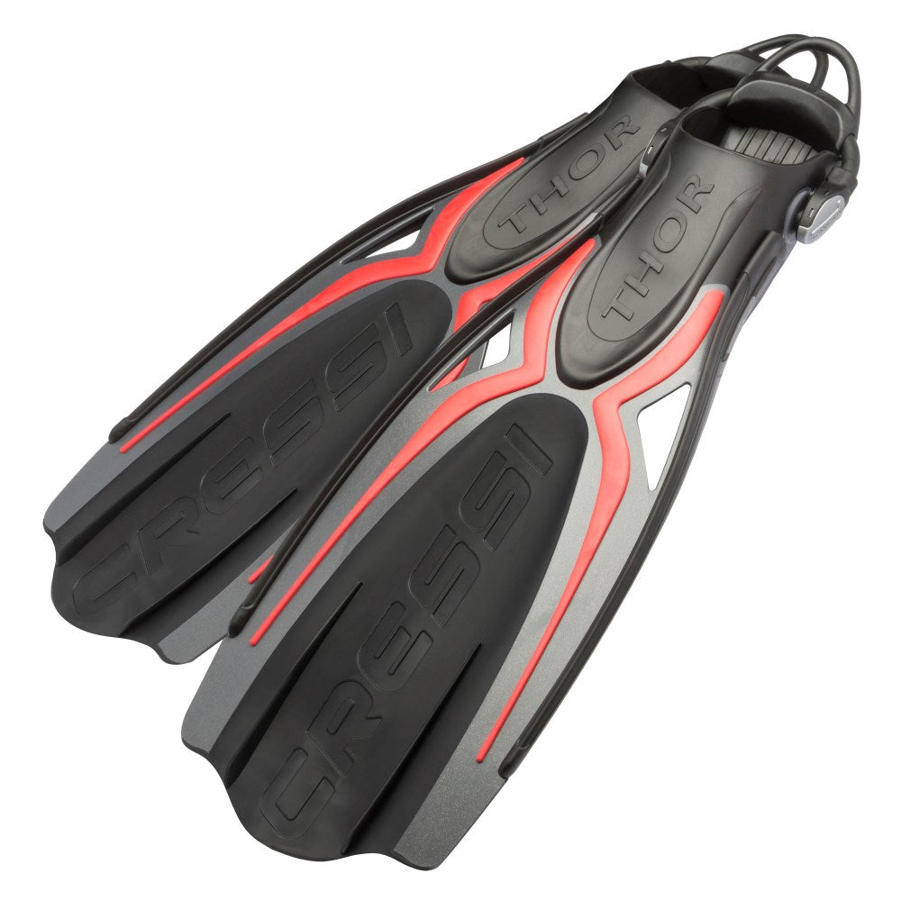 Cressi Thor EBS Fins - Red - Go Dive Tasmania