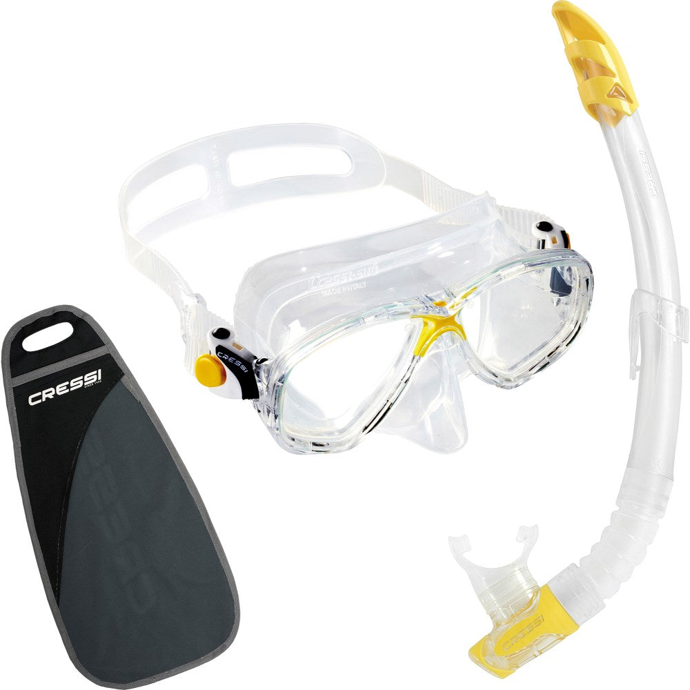 Cressi Marea VIP Mask and Snorkel Set - Yellow – Go Dive Tasmania