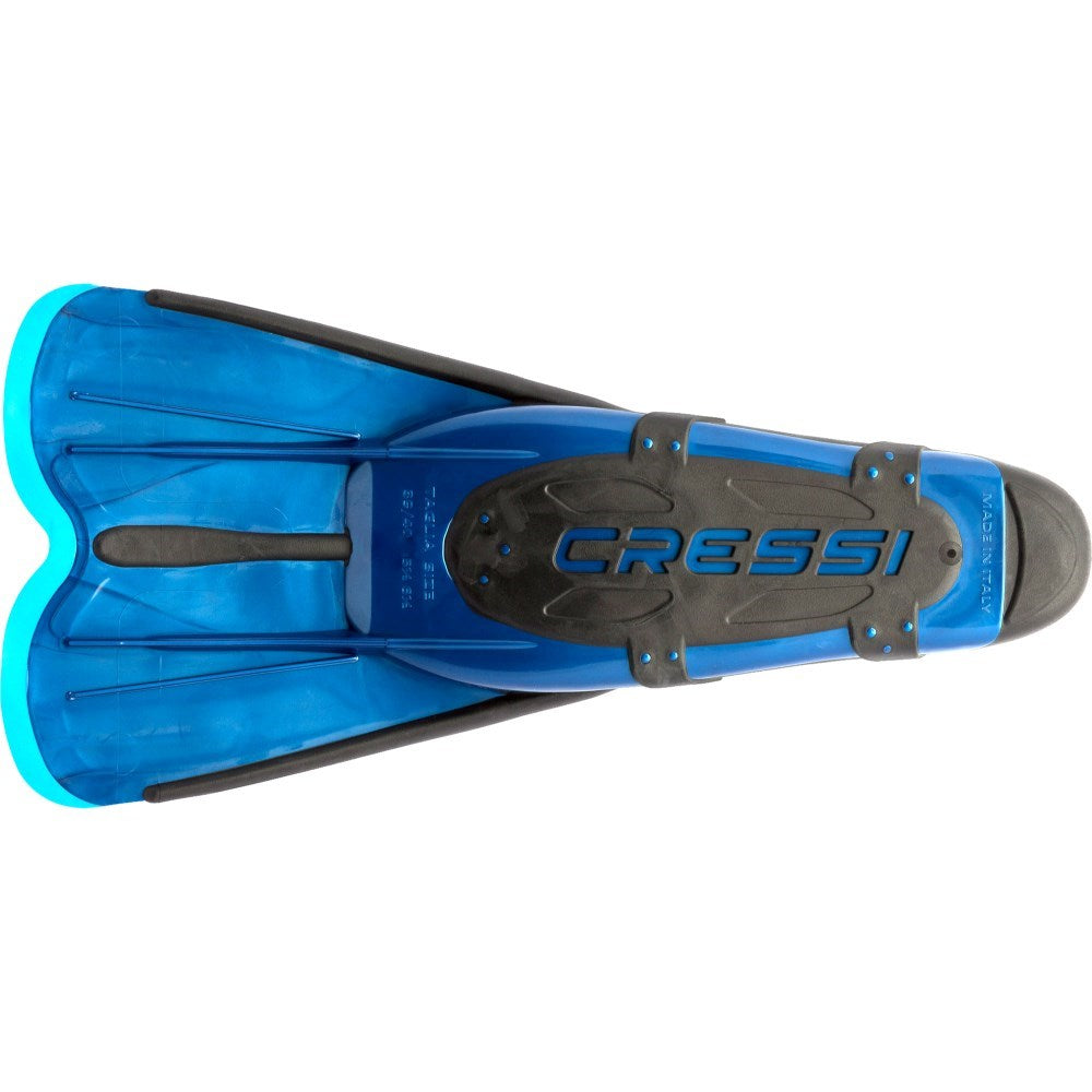 Cressi Agua Short Fins - Blue - Go Dive Tasmania