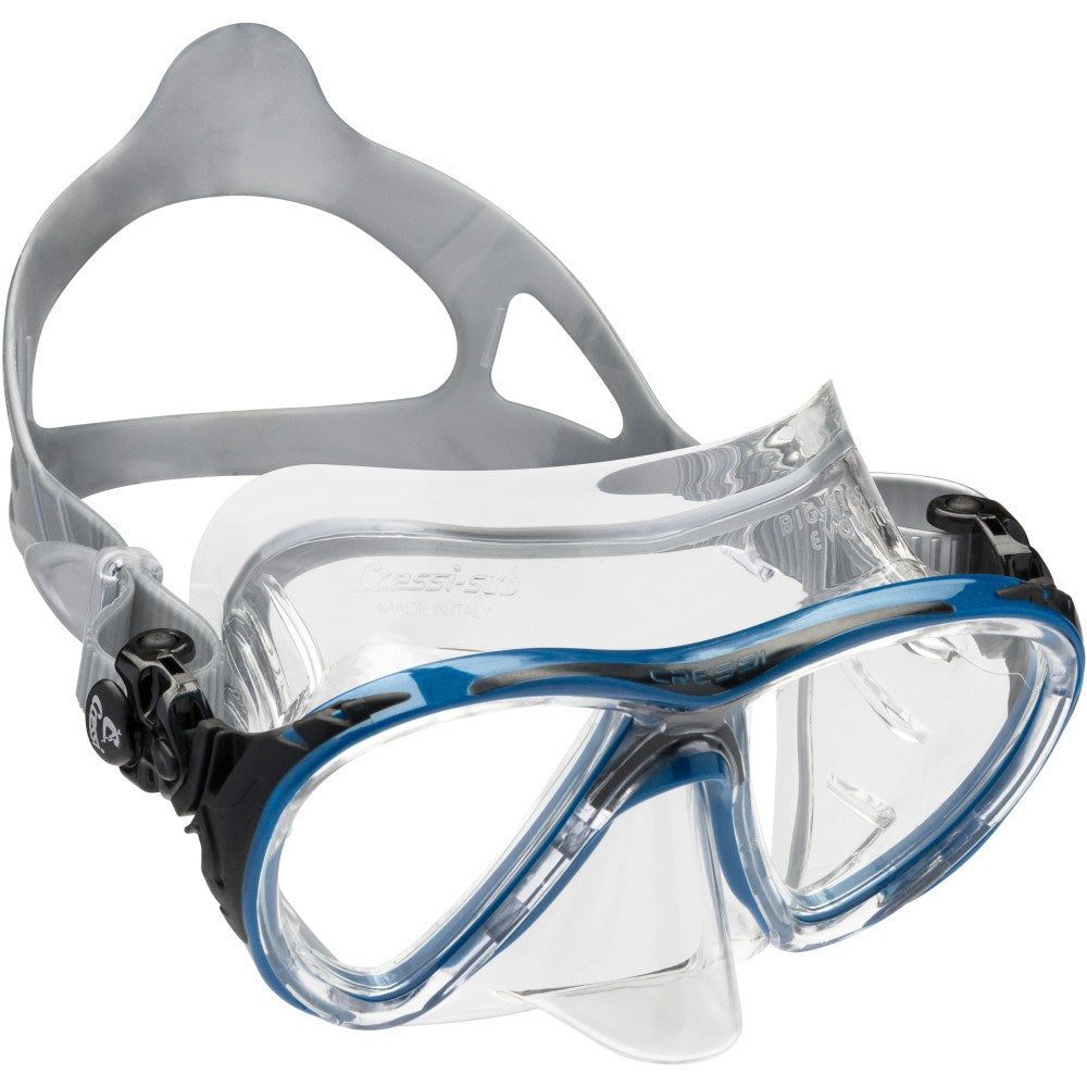 Cressi Big Eyes Evolution Mask - Clear/Blue/Black - Go Dive Tasmania