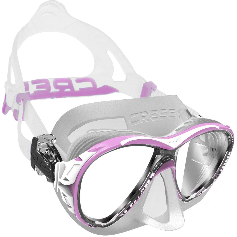 Cressi Naxos Mask - Clear/Pink - Go Dive Tasmania