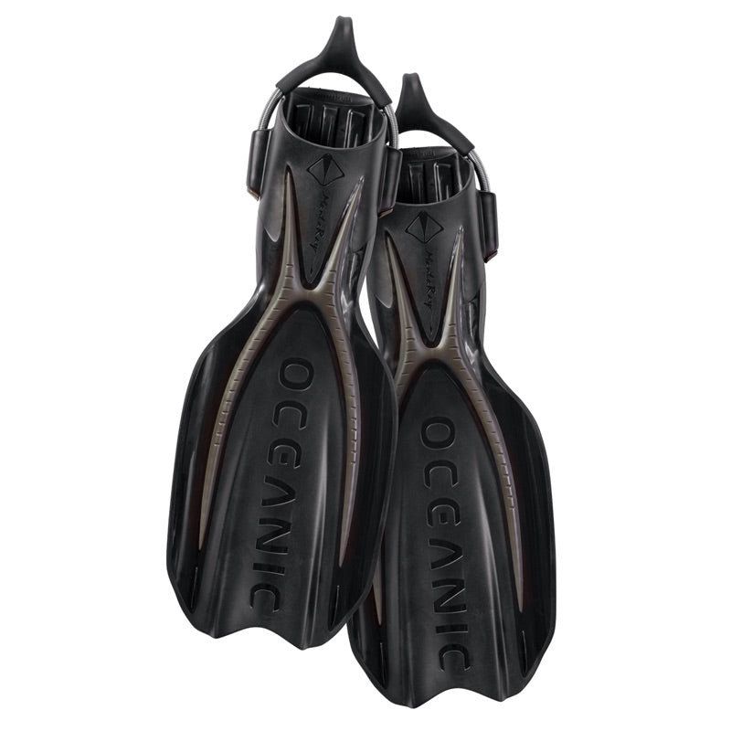 Oceanic Manta Ray Fin - Black/Titanium - Go Dive Tasmania
