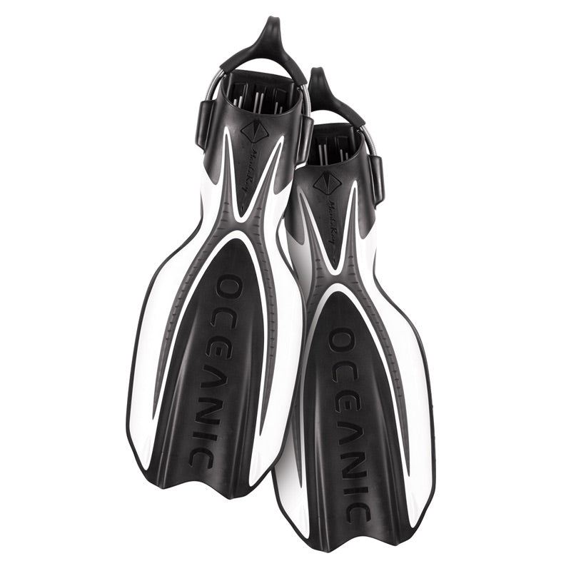 Oceanic Manta Ray Fin - White/Black - Go Dive Tasmania