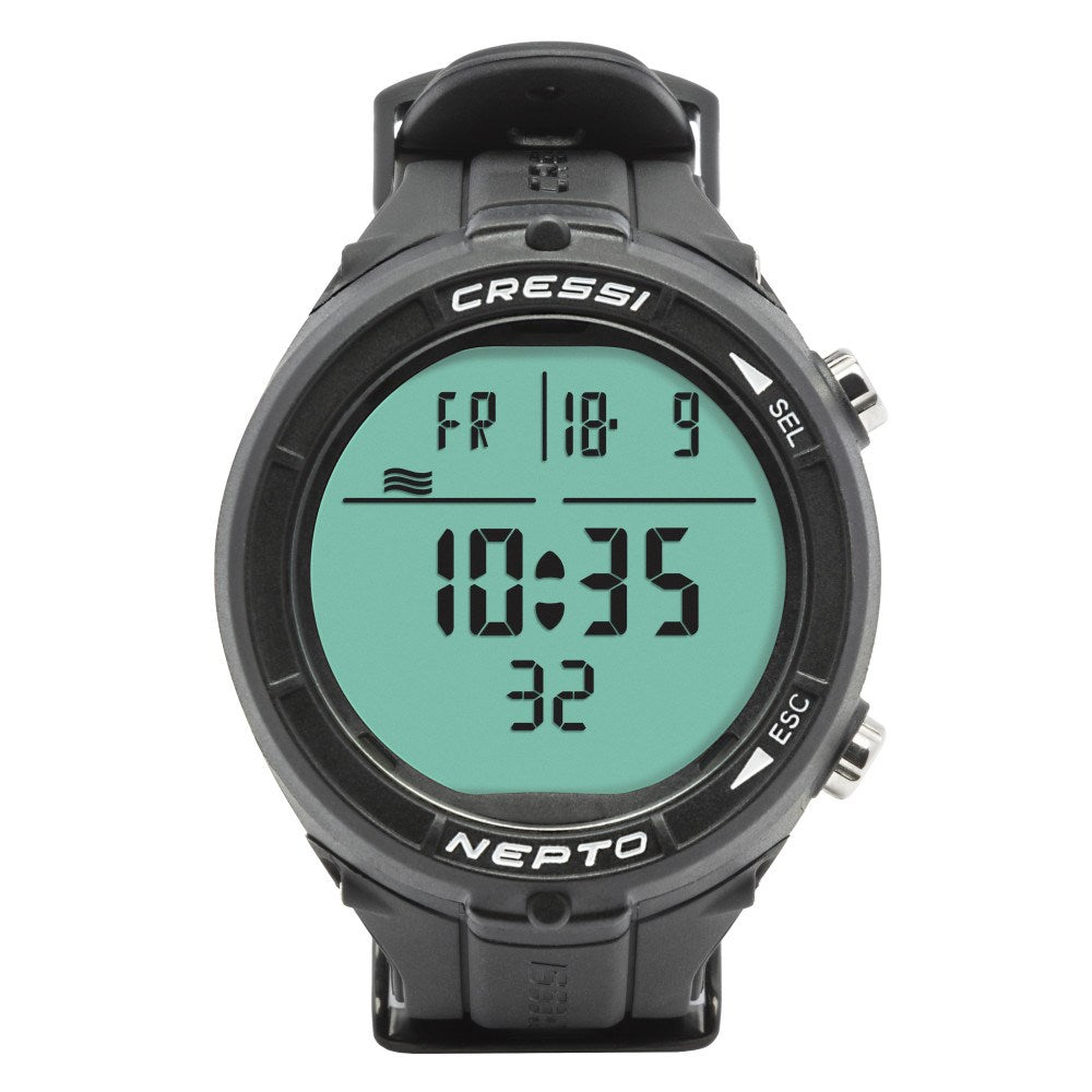Cressi Nepto Wrist Computer - Black - Go Dive Tasmania
