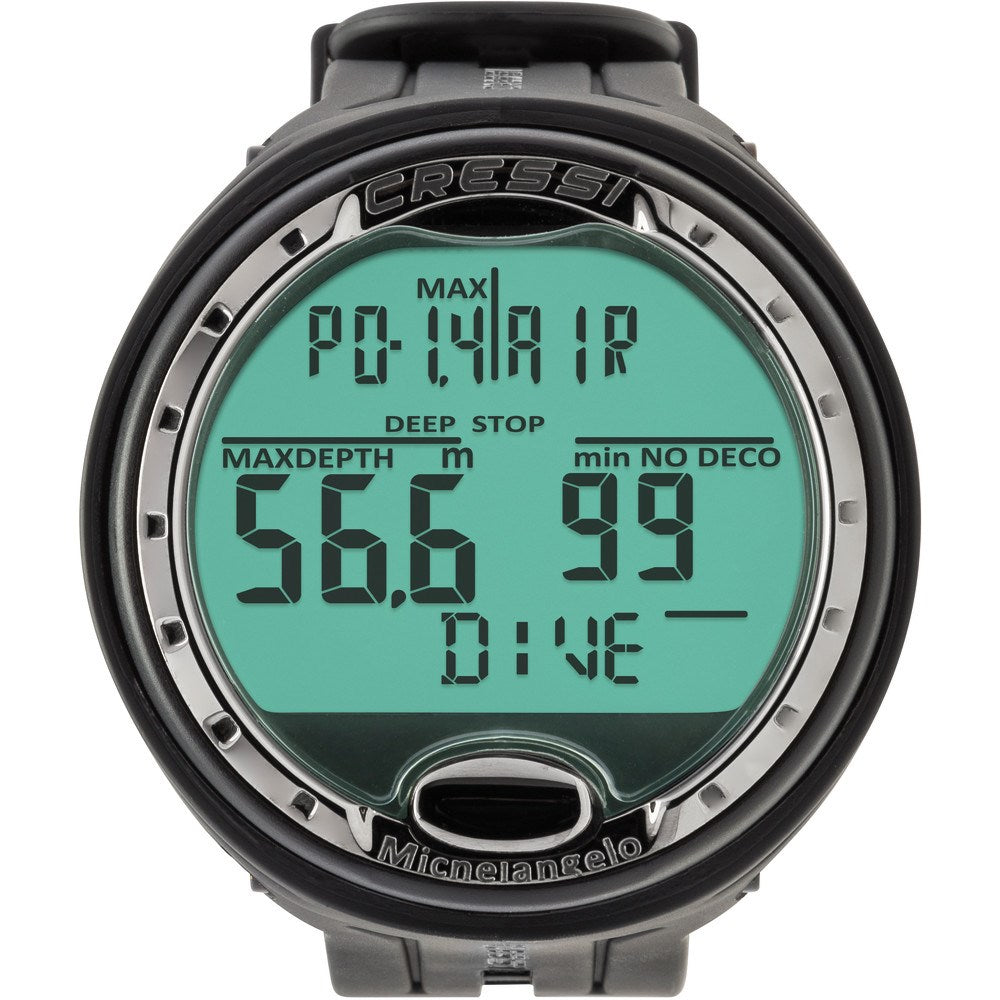 Cressi Michelangelo Wrist Computer - Black - Go Dive Tasmania