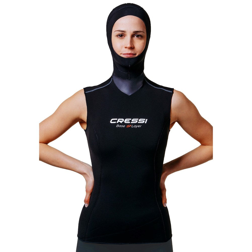 Cressi Base Layer Hooded Vest Lady 2/5mm - Go Dive Tasmania