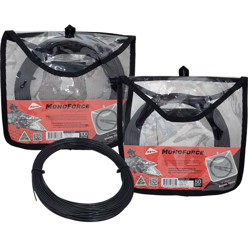 Ocean Hunter 1.8mm Monoforce Monofilament - 100m Roll - Black - Go Dive Tasmania