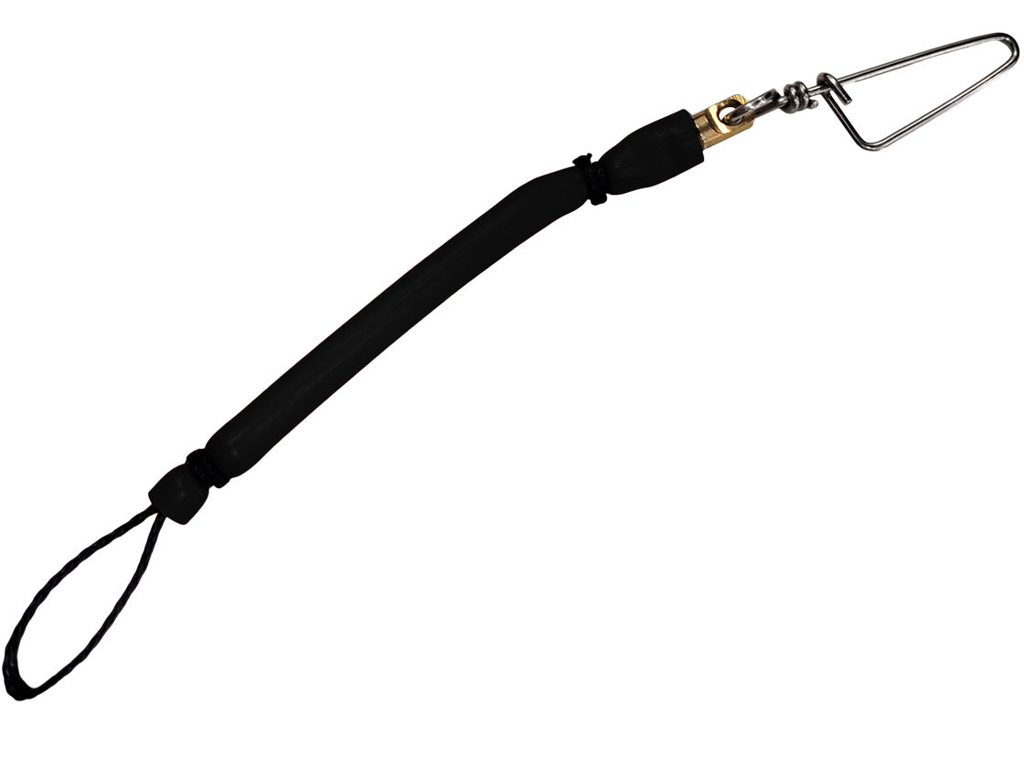 Rob Allen Gun Bungee w/Swivel Clip - Black - Go Dive Tasmania