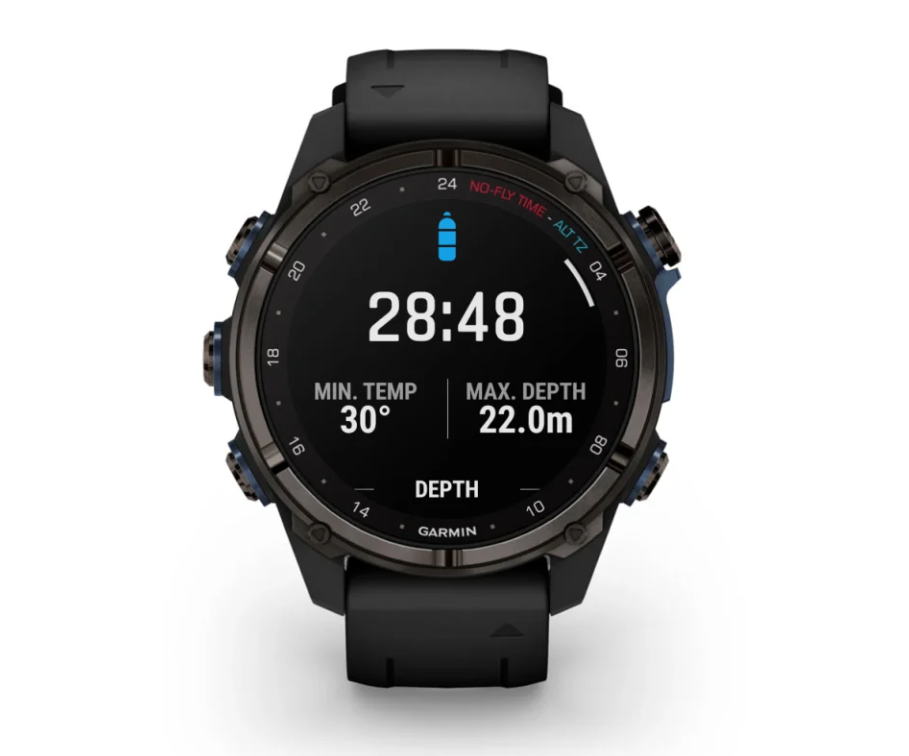 Descent™ Mk3i – 43 mm Carbon grey DLC titanium with black silicone band - Go Dive Tasmania