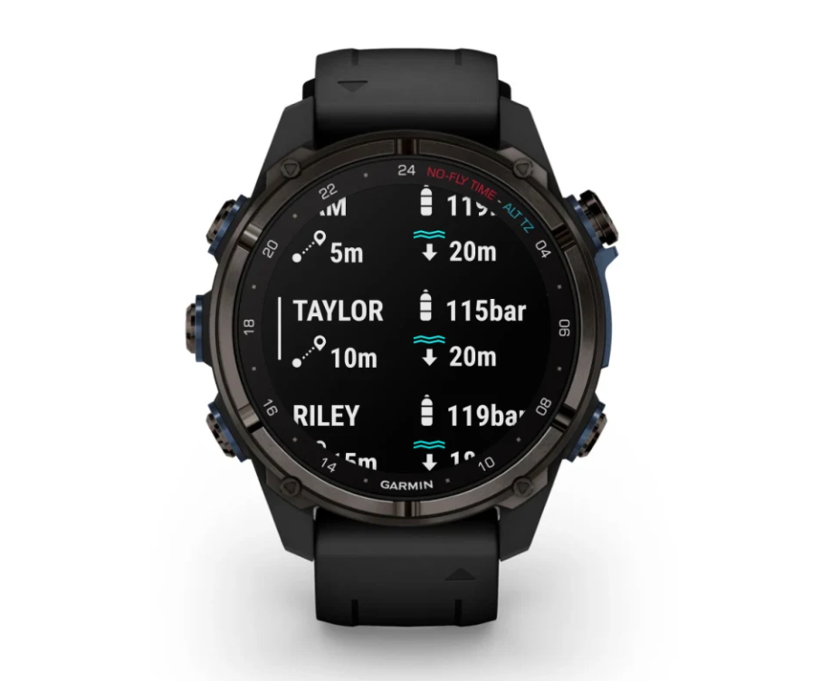Descent™ Mk3i – 43 mm Carbon grey DLC titanium with black silicone band - Go Dive Tasmania