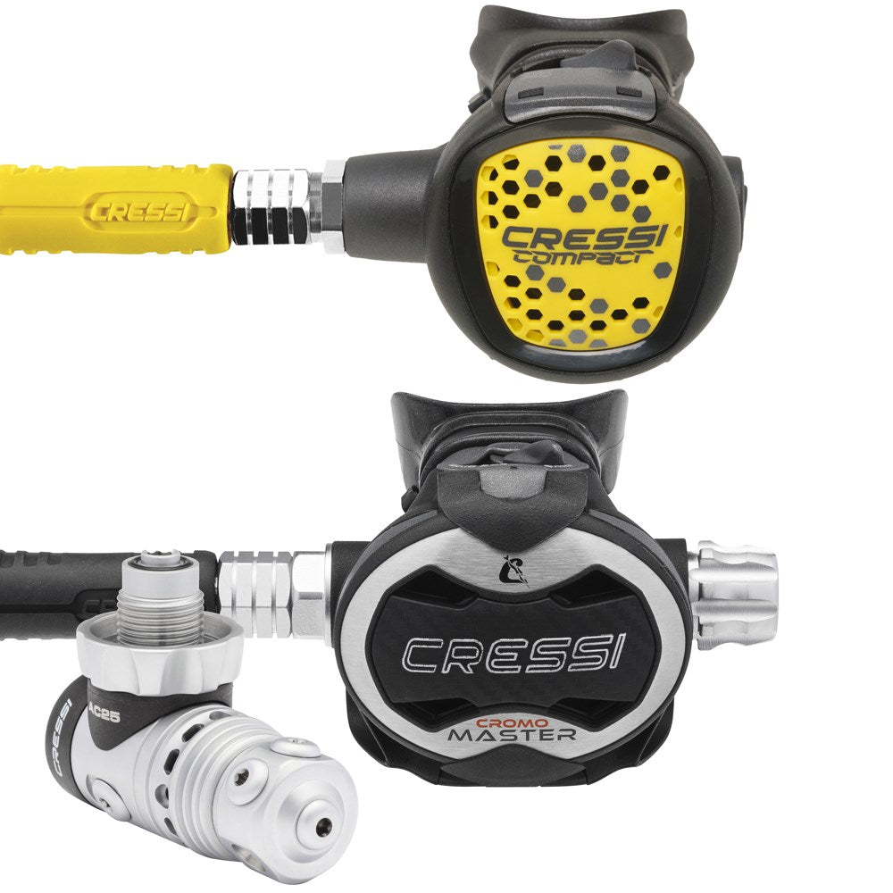 AC25m/Master Cromo + Compact Regulator Set - DIN - Go Dive Tasmania