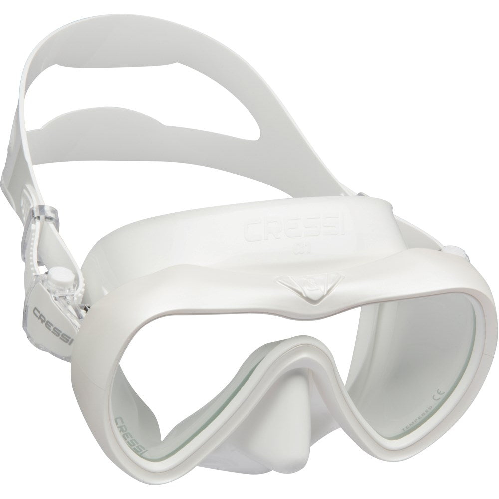 Cressi A1 Anti-Fog Mask - White/White - Go Dive Tasmania