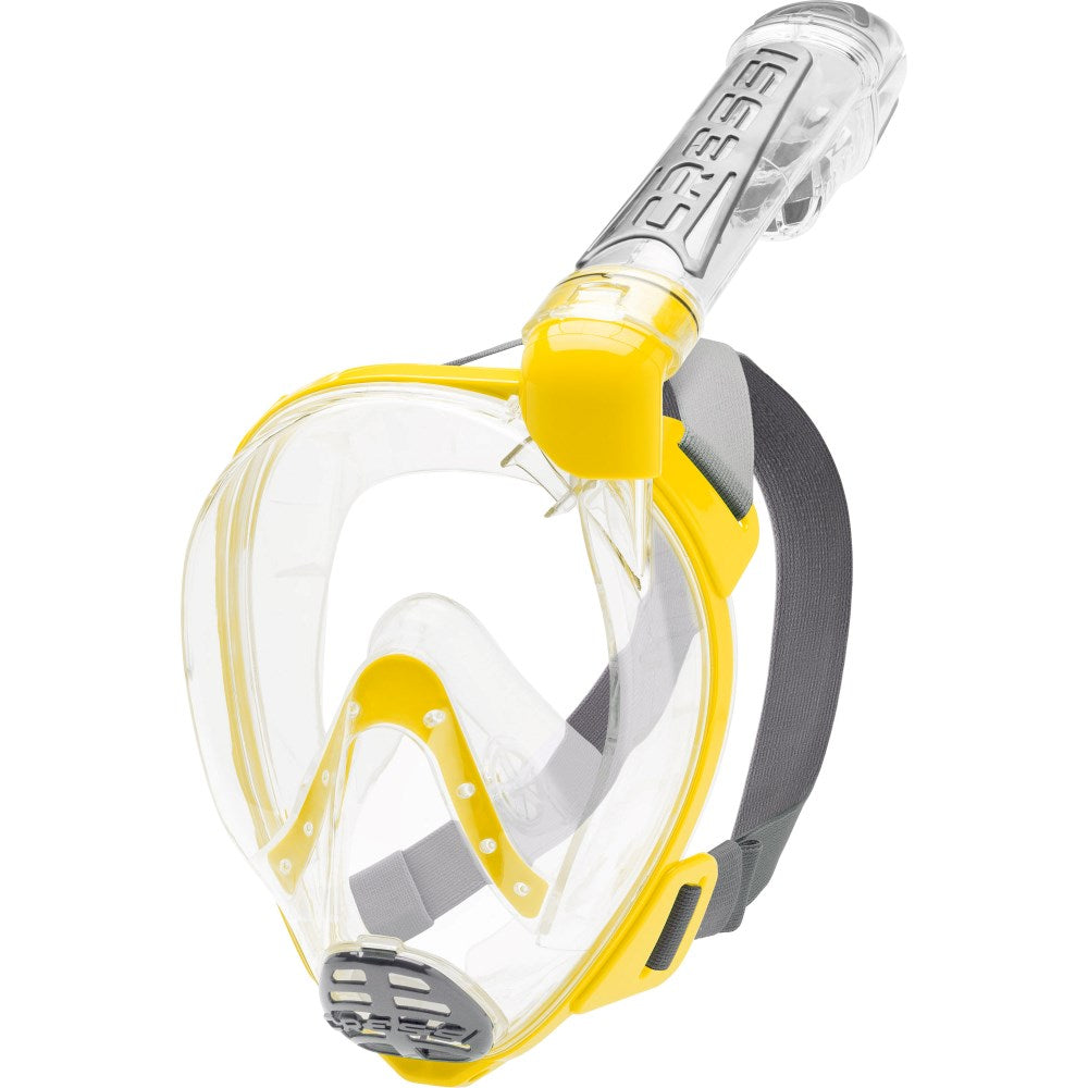 Cressi Duke Dry Full Face Mask - Clear/Yellow - Go Dive Tasmania