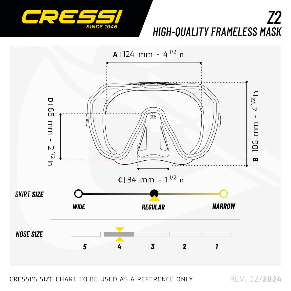 Cressi Z2 Mask UV420 Blue/Red Lens - Black - Go Dive Tasmania