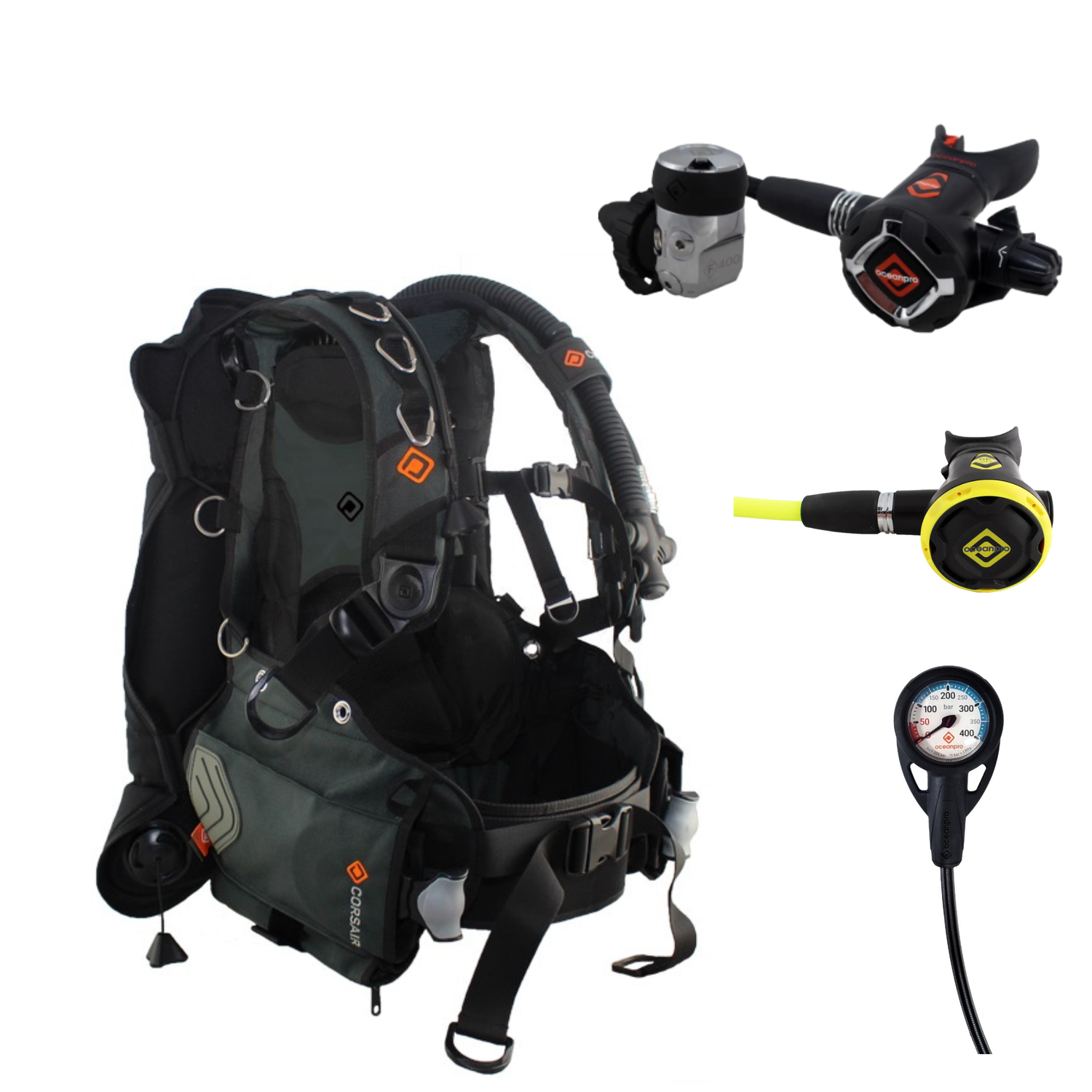 Oceanpro Corsair BCD | Torquay F400 DIN Package - Go Dive Tasmania