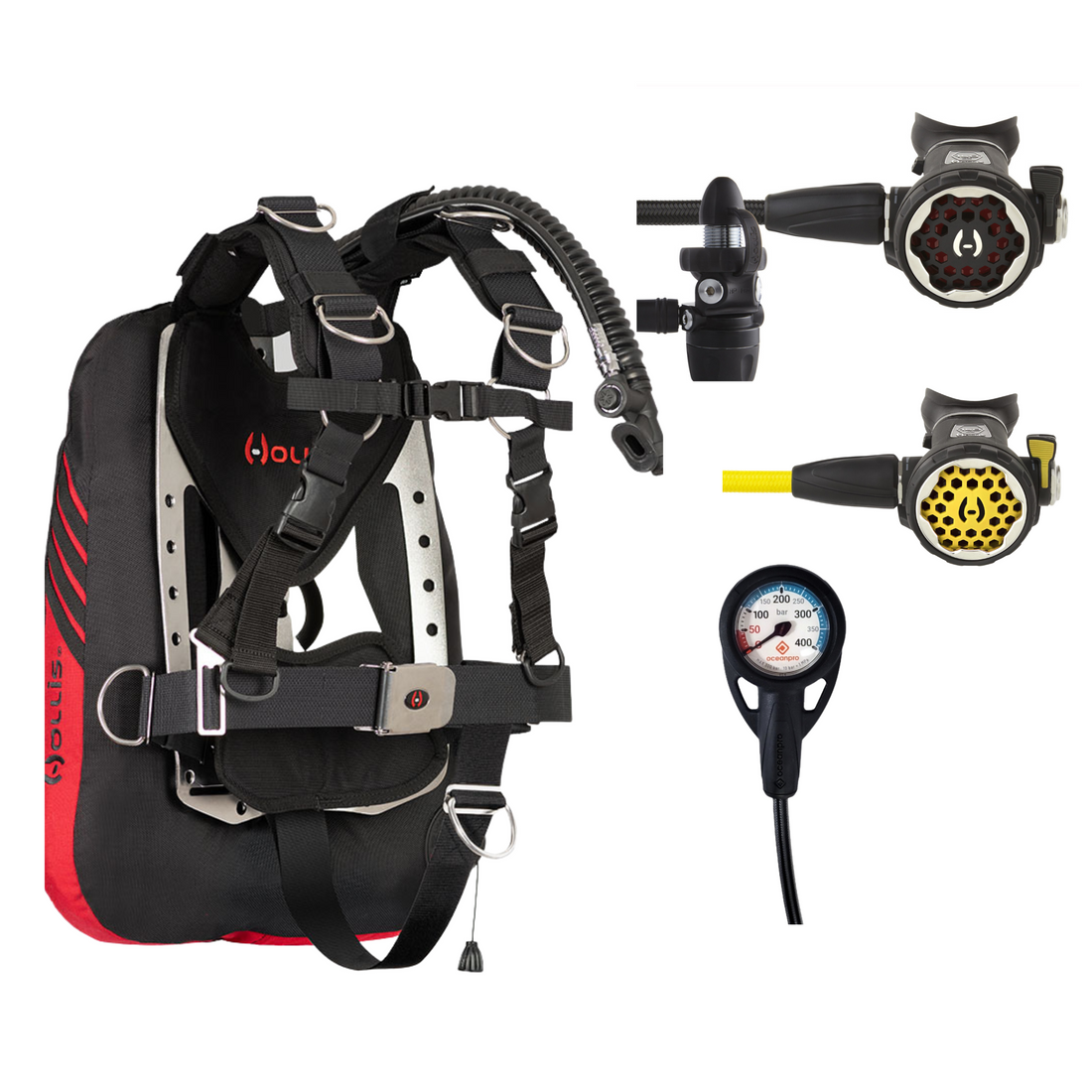 Hollis Elite ST Scuba Package | Tech BCD, 150LX Regs & SPG