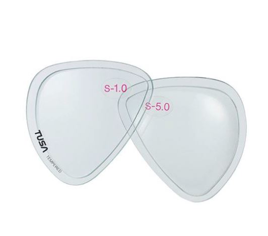 Tusa Optical lens (Negative) For Intega Mask (Left) - Go Dive Tasmania