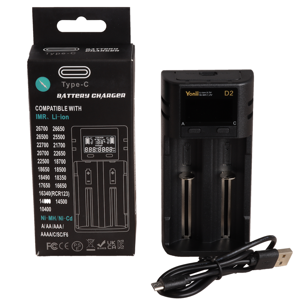 D2 charger (two bay battery charger) - Go Dive Tasmania